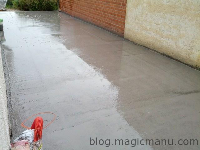 Blog de magicmanu : Aménagement de notre maison, Garage : coulage de la dalle béton