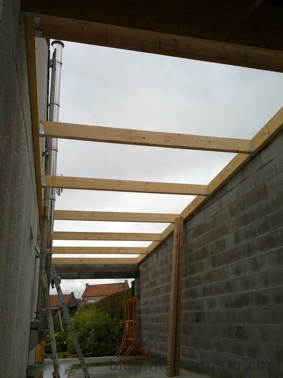 Blog de magicmanu : Aménagement de notre maison, Garage : la toiture en bac acier isolé