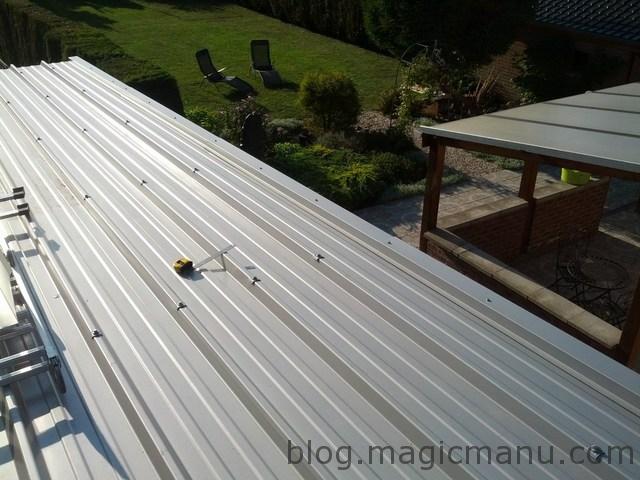 Blog de magicmanu : Aménagement de notre maison, Garage : la toiture en bac acier isolé