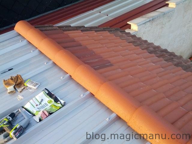 Blog de magicmanu : Aménagement de notre maison, Garage : la toiture en bac acier isolé