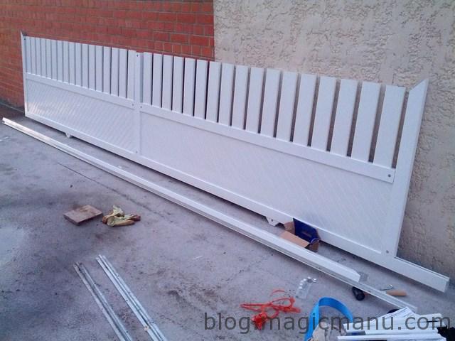 Blog de magicmanu : Aménagement de notre maison, Portail coulissant : l'assemblage